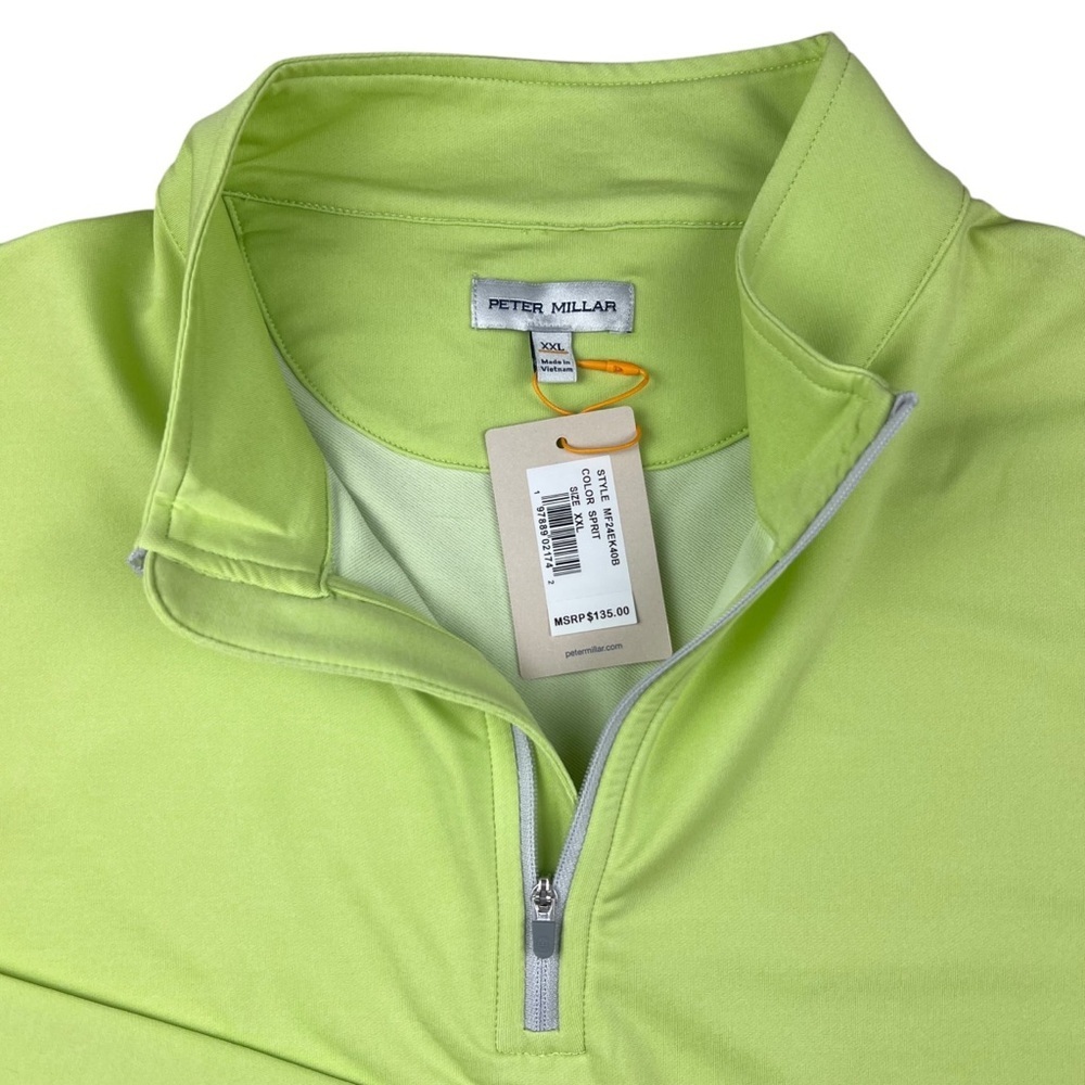 PeterMillar Crown Sport Perth Mélange Performance Quarter Zip Pullover Size XXL - Picture 2 of 8